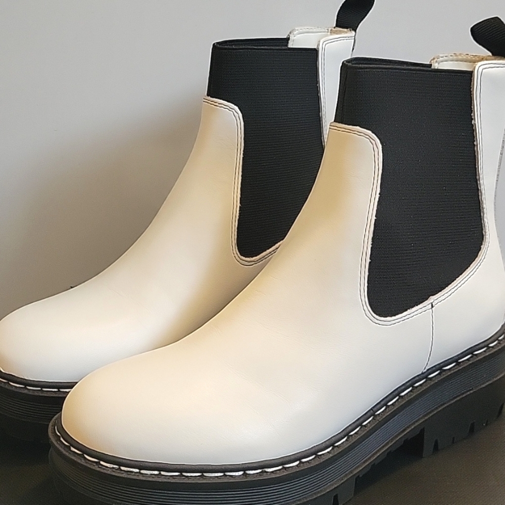 Marc Fisher White Chelsea Boot